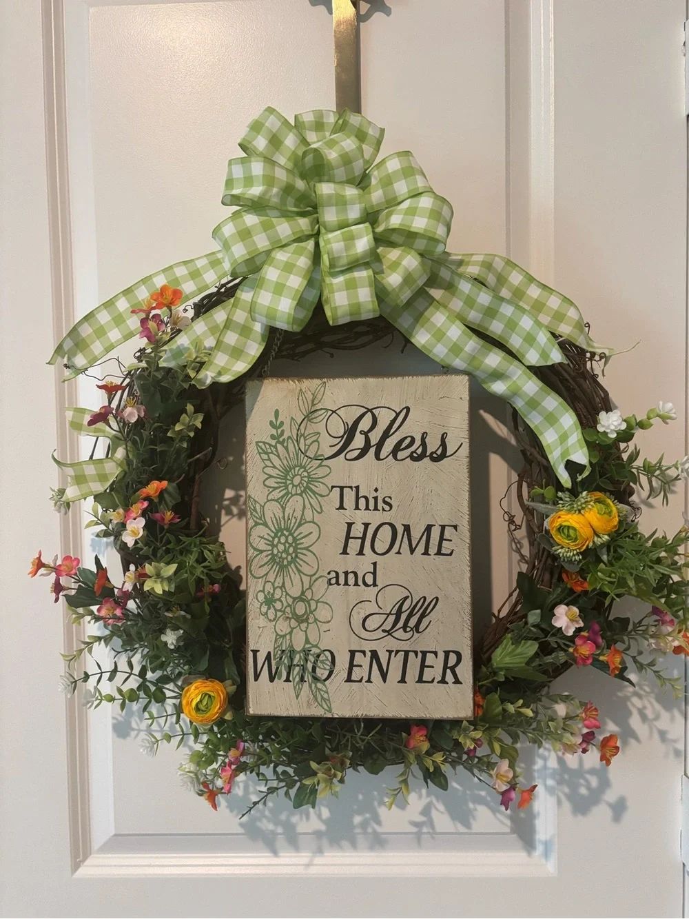 Bless This Home Spring Wreath Wildflower Wreath Bless This Home' Final Sale